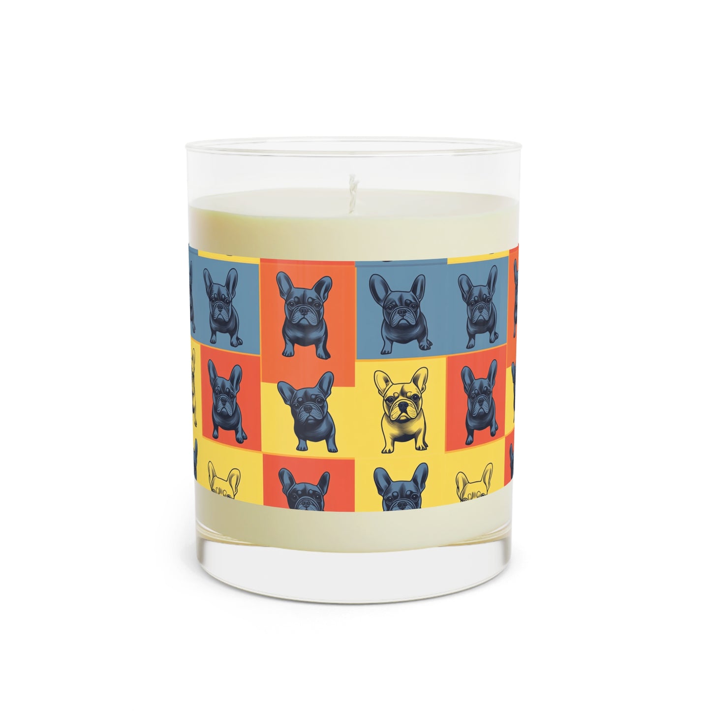 Frenchie Pop Art Pawfection Grid Scented Candle