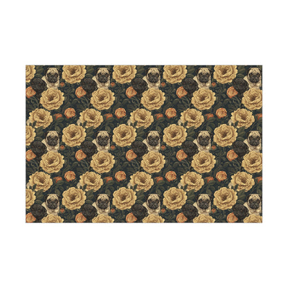 Pugs in Bloom Wrapping Paper