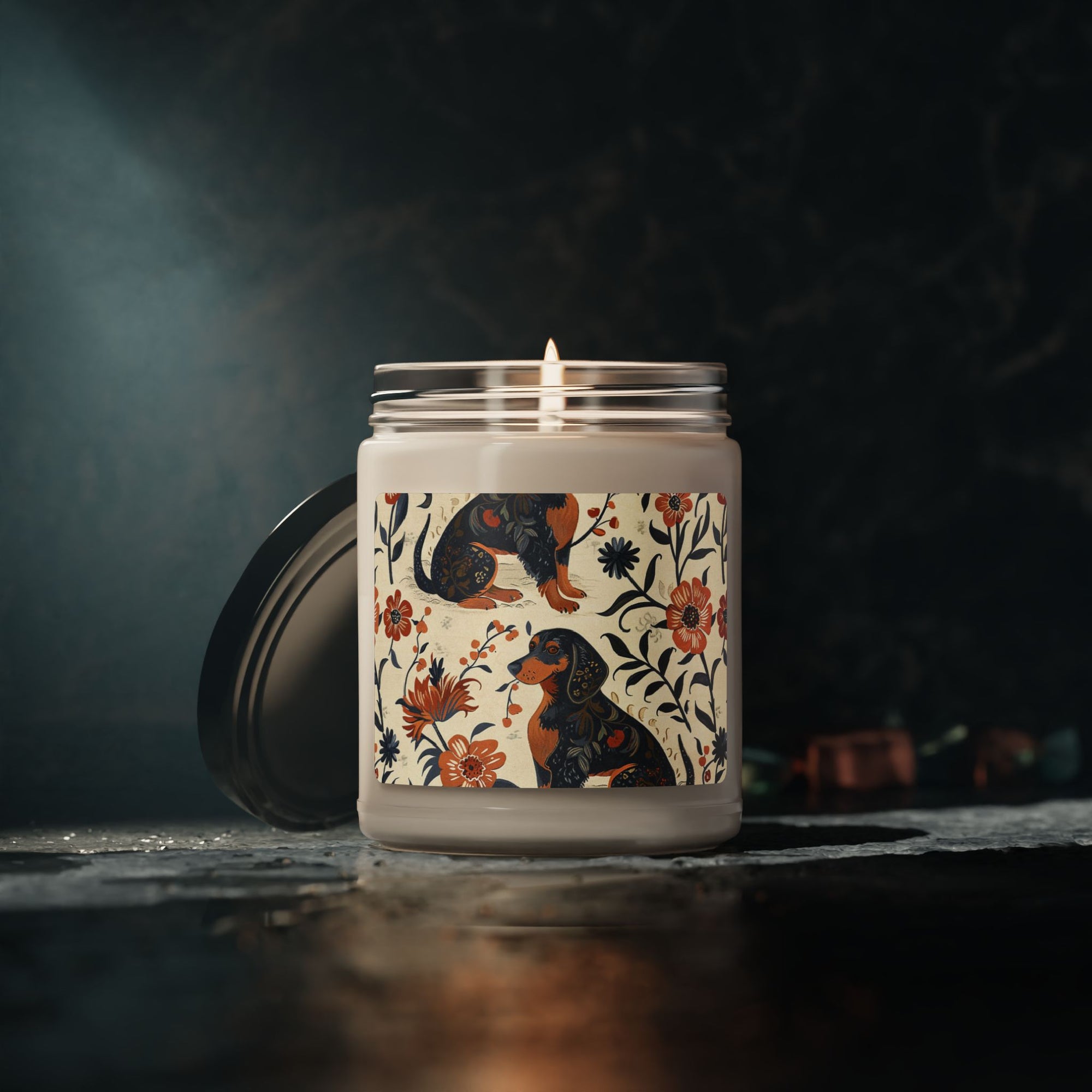 Blossoming Dachshunds Delight Scented Soy Candle