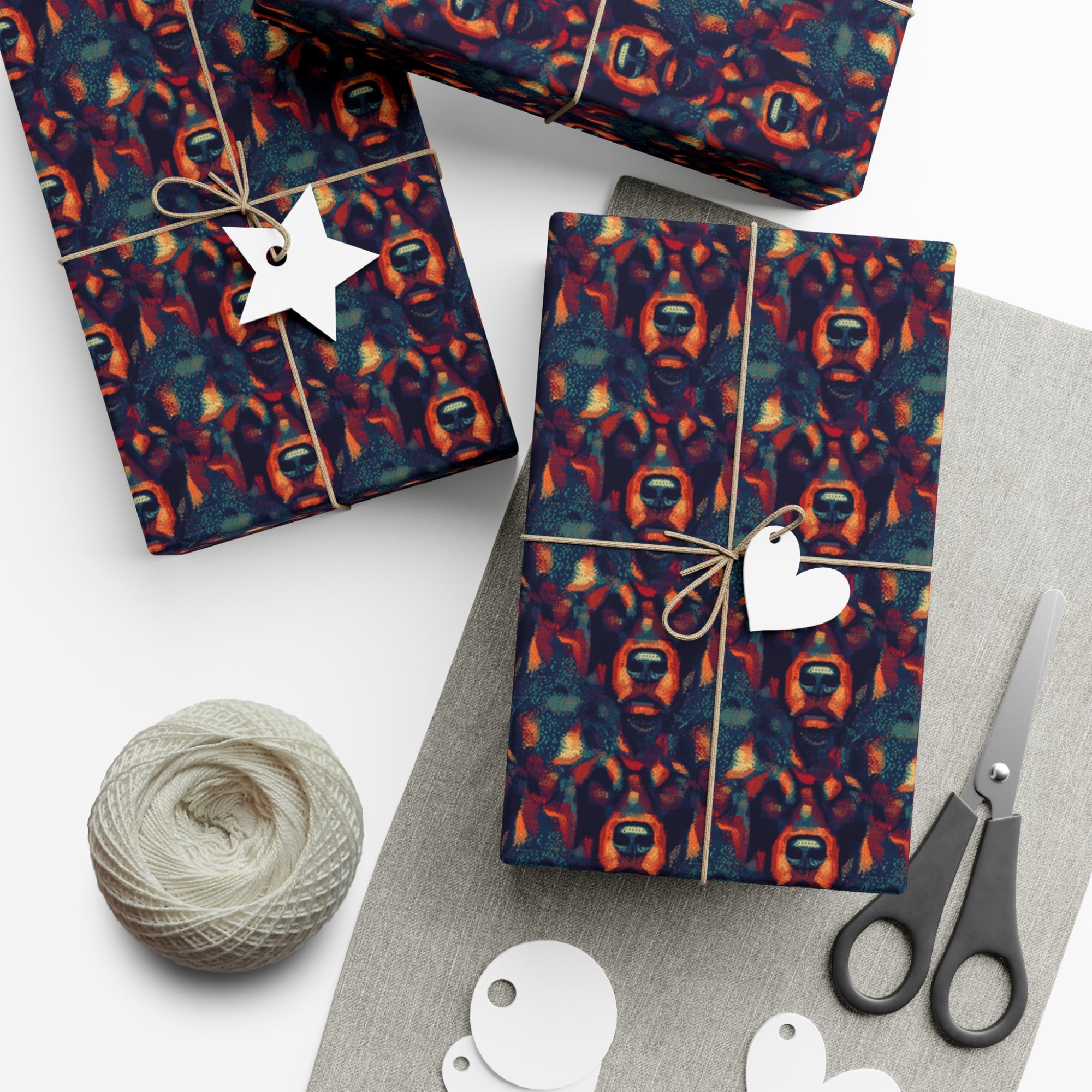 Rustic Rottie Charm Gift Wrap Papers