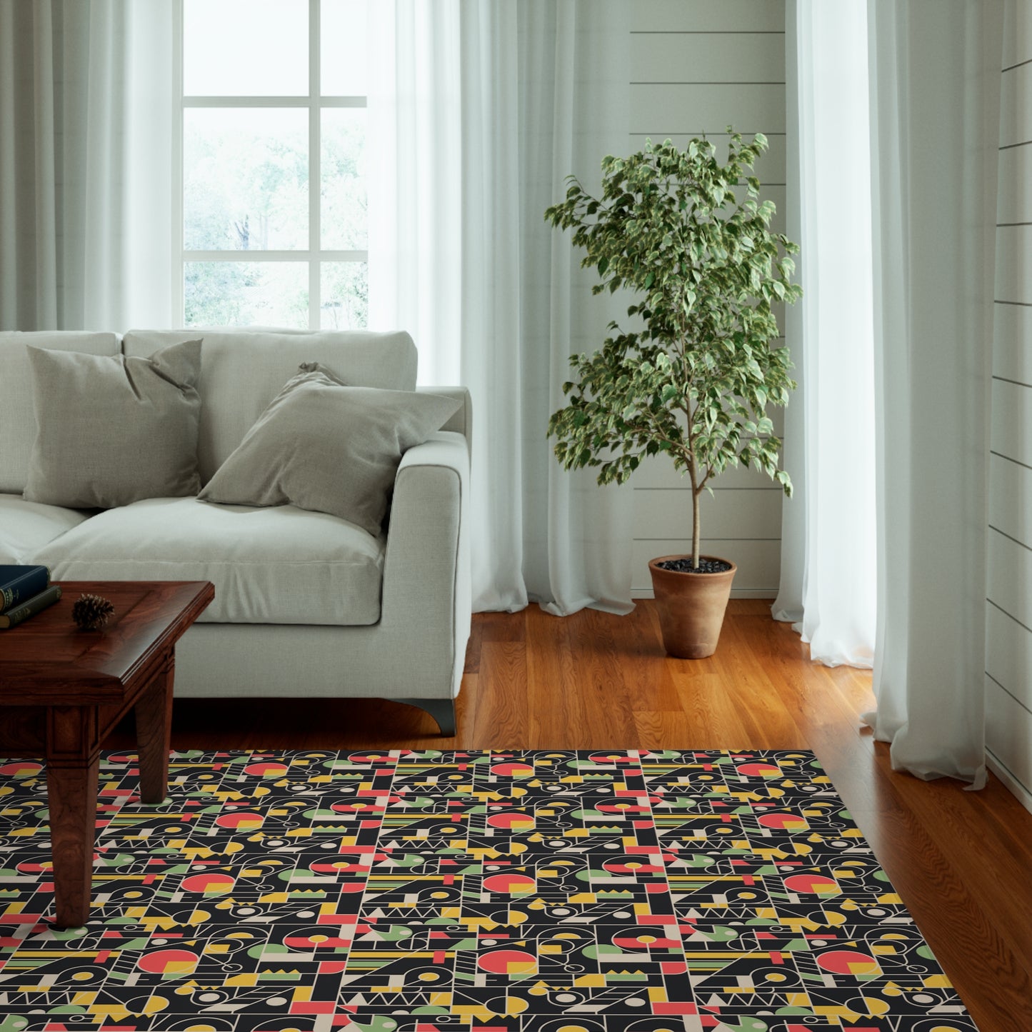 Kaleidoscope Dreams: Colorful Geometric Dorian Rug