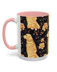 Golden Paws Floral Frenchie Accent Coffee Mug