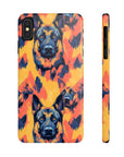 Impressionistic German Shepherds Slim Phone Cases