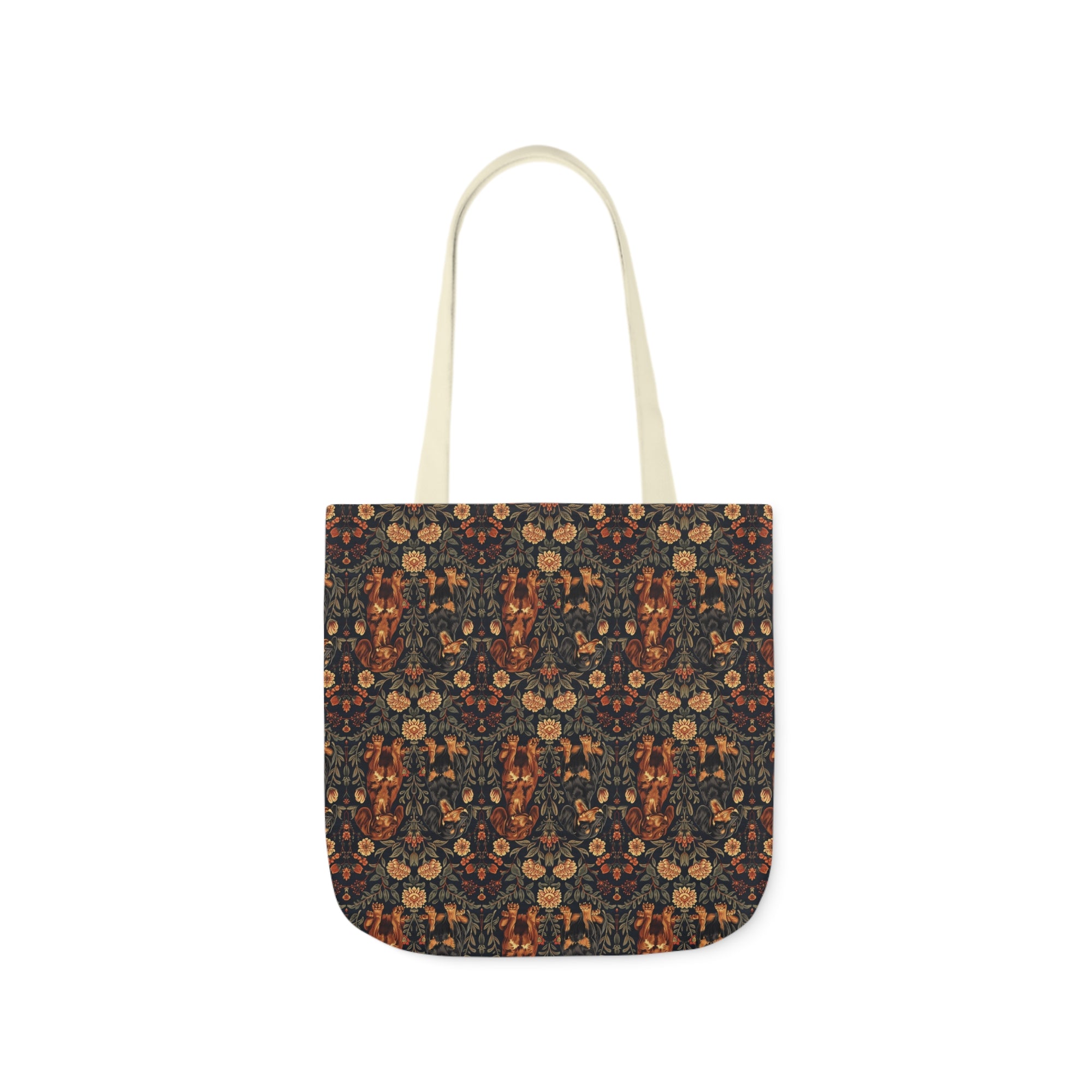 Dapper Dachshund Embroidery Elegance Canvas Tote Bag