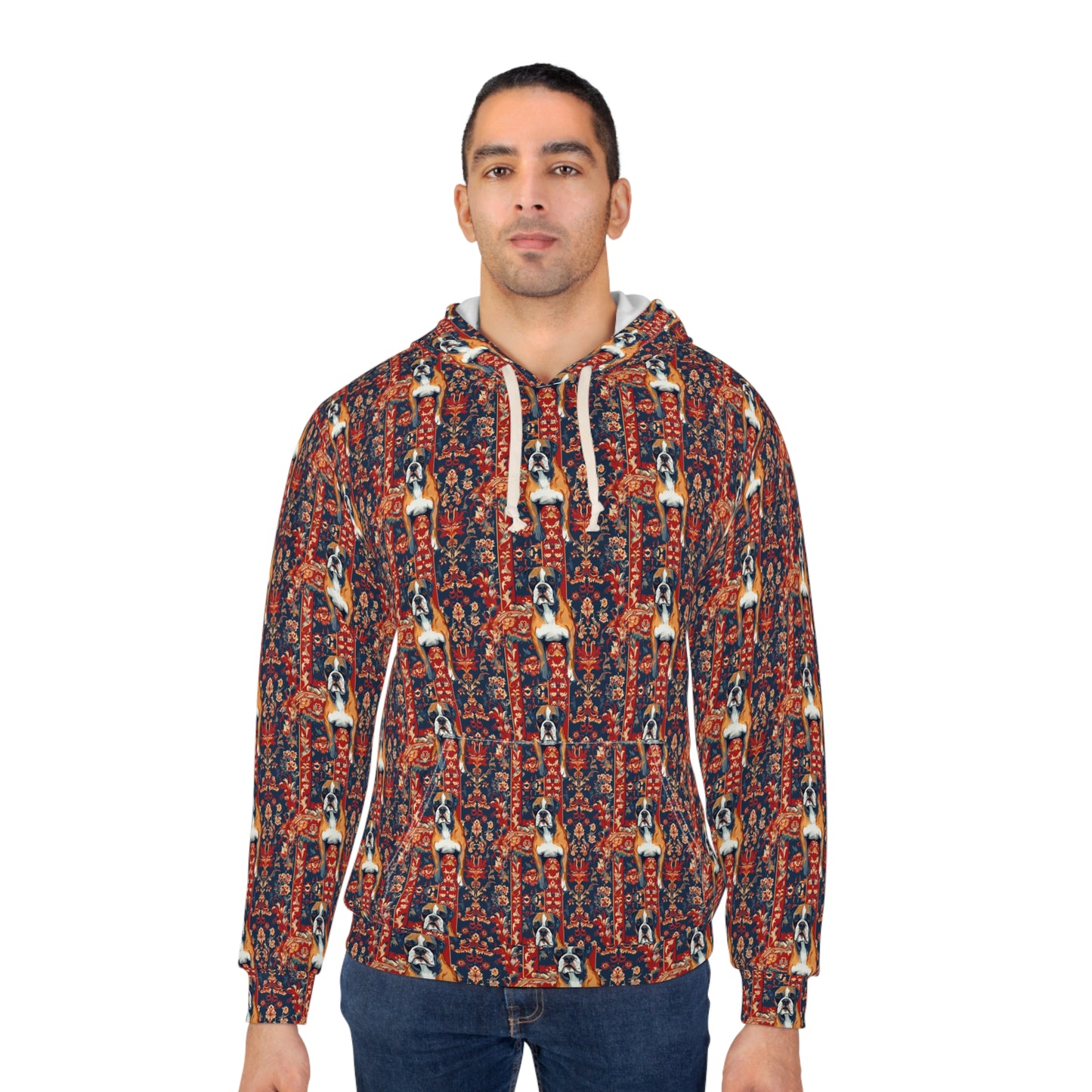 Boxer Blossom Tapestry Delight Unisex Pullover Hoodie