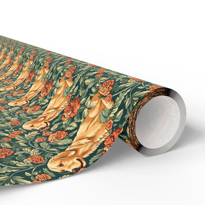 Blooming Goldie Glam Wrapping Paper