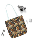 Beagle Blossoms Canvas Tote Bag