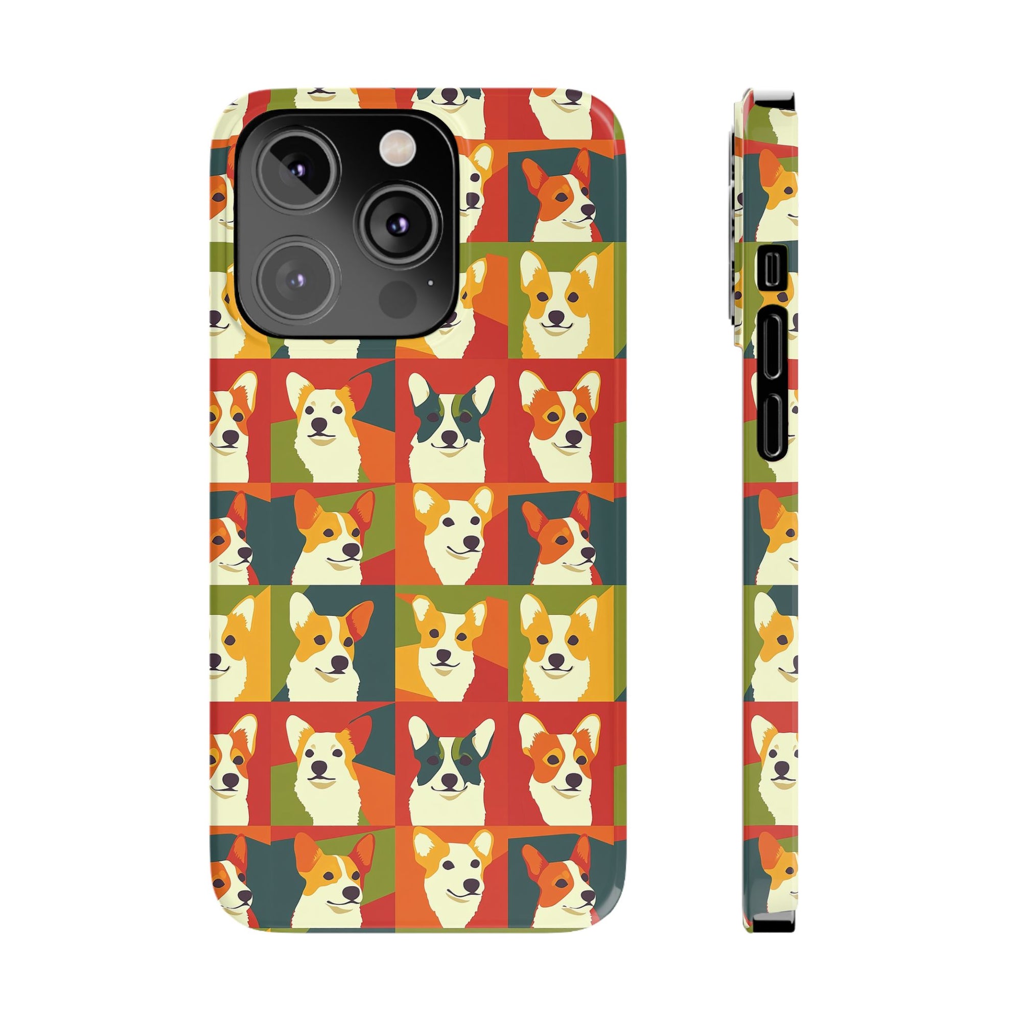 Corgi Chic Popart Pup Slim Phone Cases