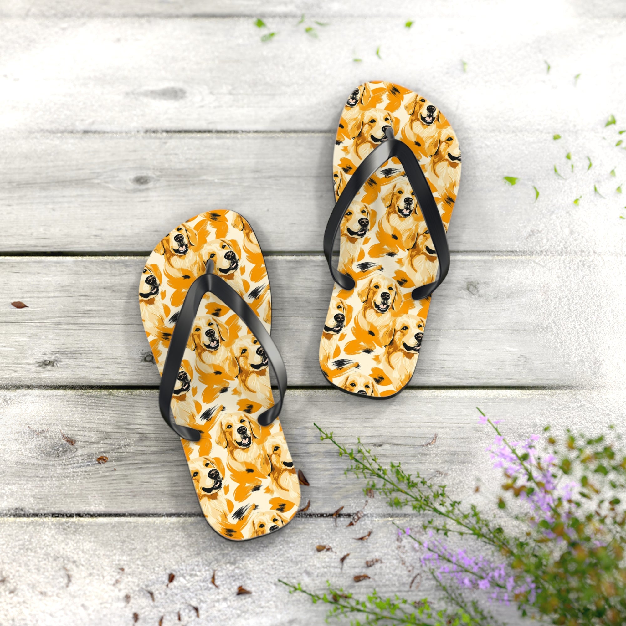 Golden Glitz &#39;n Glamour Woofwear Flip Flops