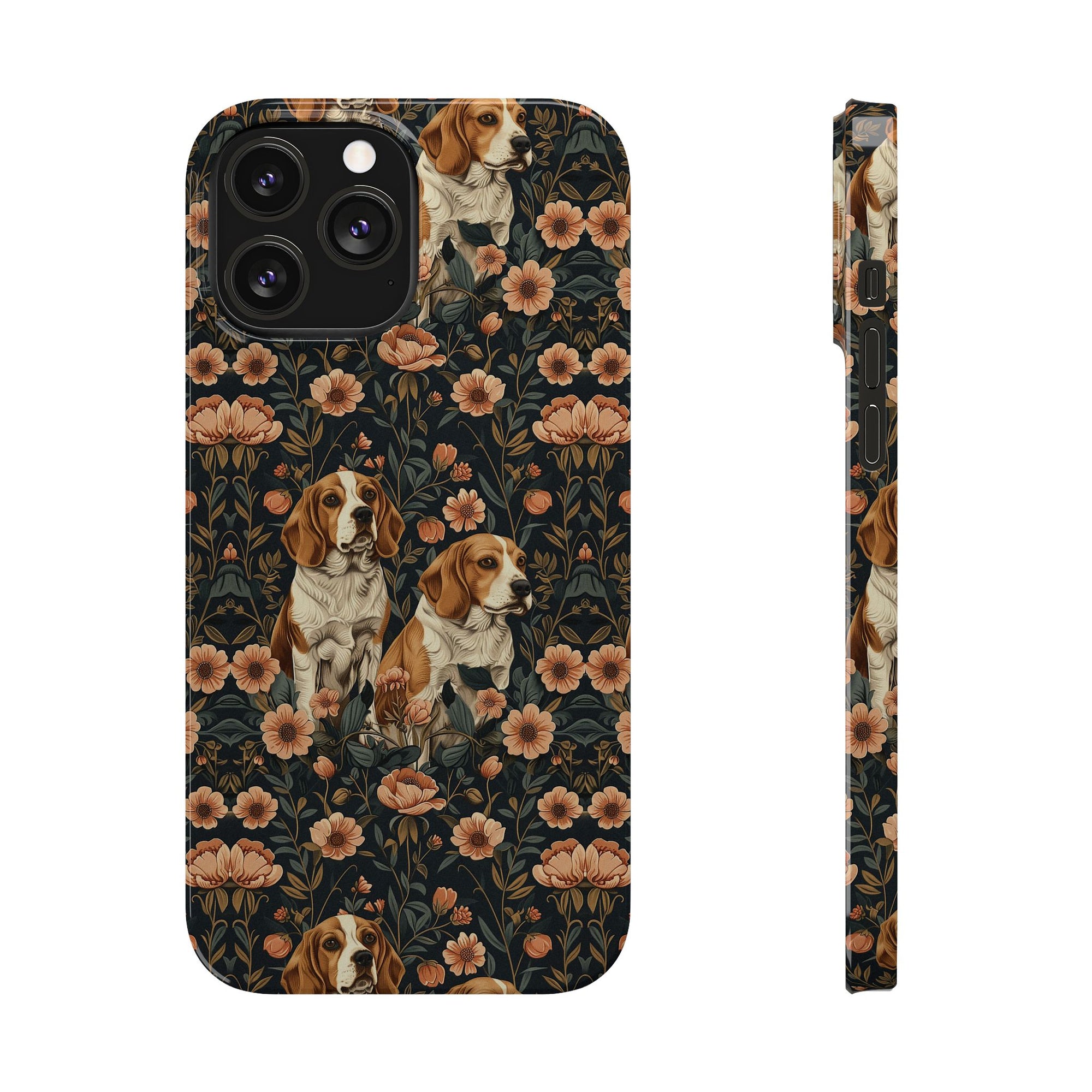 Beagle Blossom Bonanza Slim Phone Cases