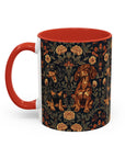 Dapper Dachshund Embroidery Elegance Accent Coffee Mug