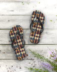 Pawsome Rottweiler Royalty Plaid Flip Flops