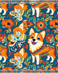 Corgi Carnival Couture Ceramic Coaster