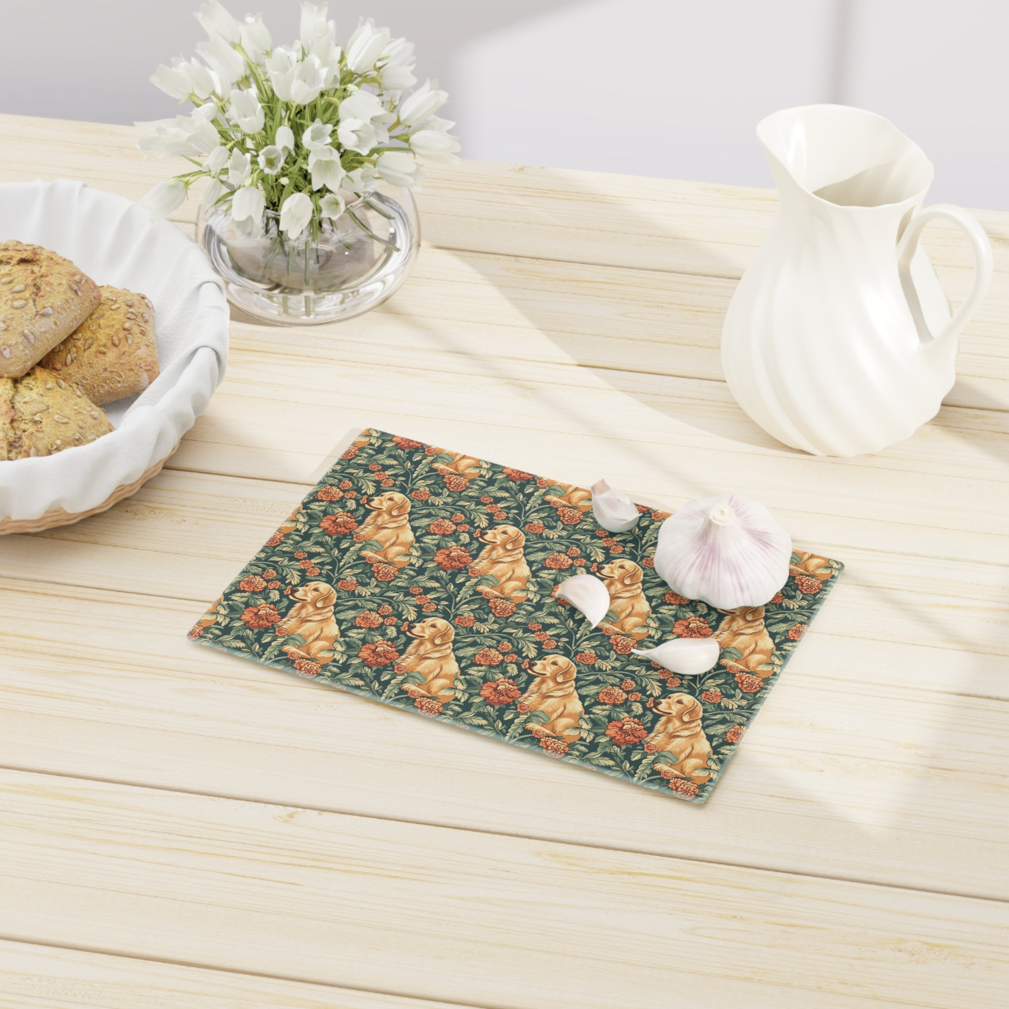 Blooming Goldie Glam Cutting Board