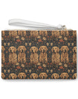 Fanciful Golden Paradise Blossom Clutch Bag