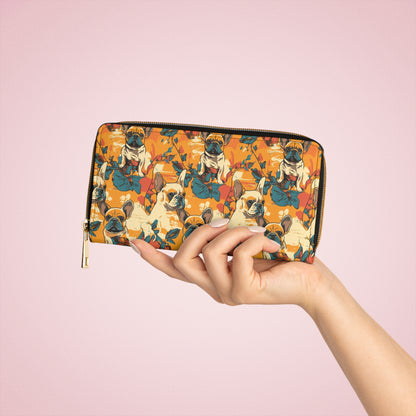 Frenchie Glow-Up Galore Zipper Wallet