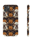 Bloomingly Bulldogistic Bouquet Slim Phone Cases