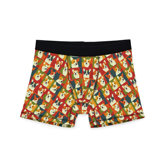 Corgi Chic Popart Pup Men's Boxers