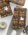 Fanciful Golden Paradise Blossom Wrapping Paper