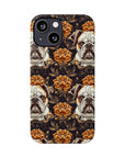 Bloomingly Bulldogistic Bouquet Slim Phone Cases