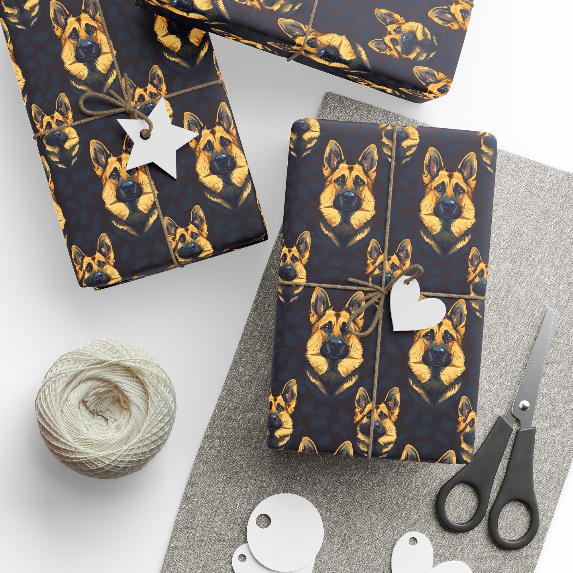 Majestic Hound Couture: German Shepherd LuxeBlend Wrapping Paper