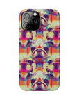 Glitchy Bulldog Blitz Slim Phone Cases