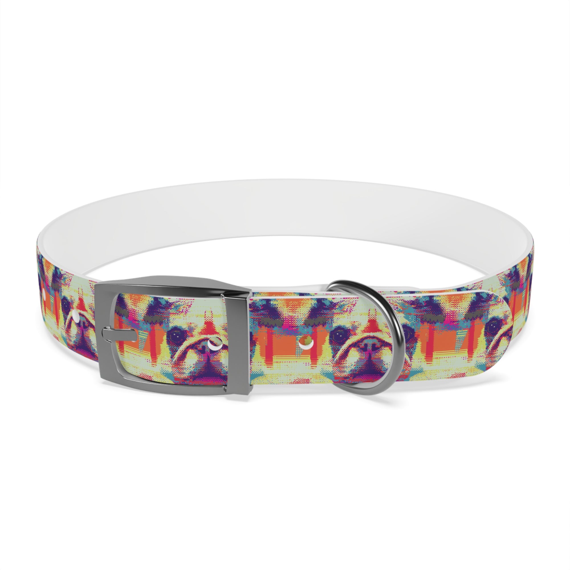 Glitchy Bulldog Blitz Dog Collar