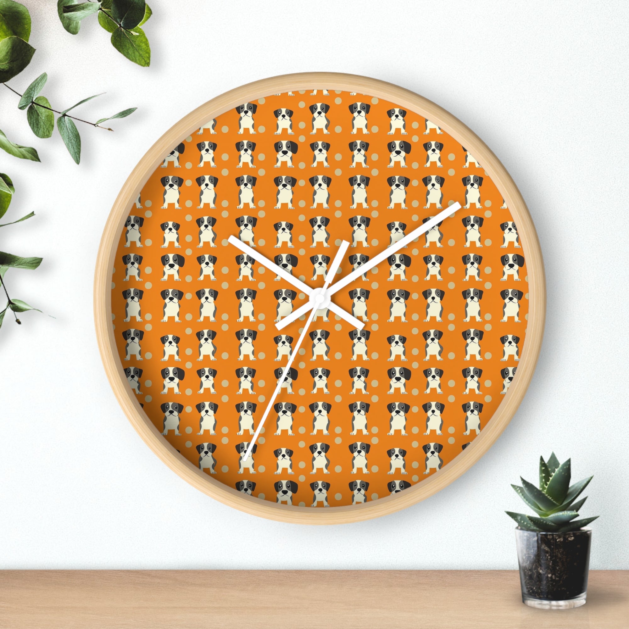 Boxer Blissful Chic Canine Wall Clock