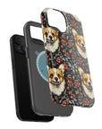 Floofy Corgi Blossom Blast Magnetic Tough Cases