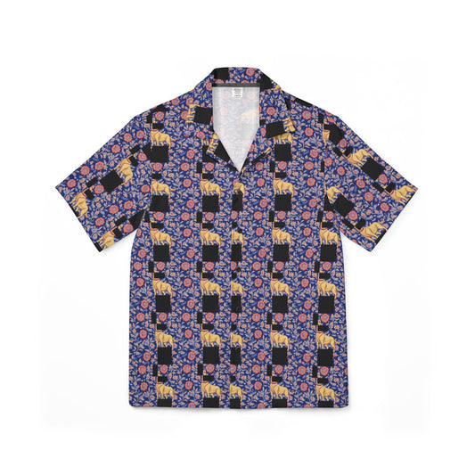 Bloomtastic Lab Petal Parade Men's Hawaiian Camp Shirt