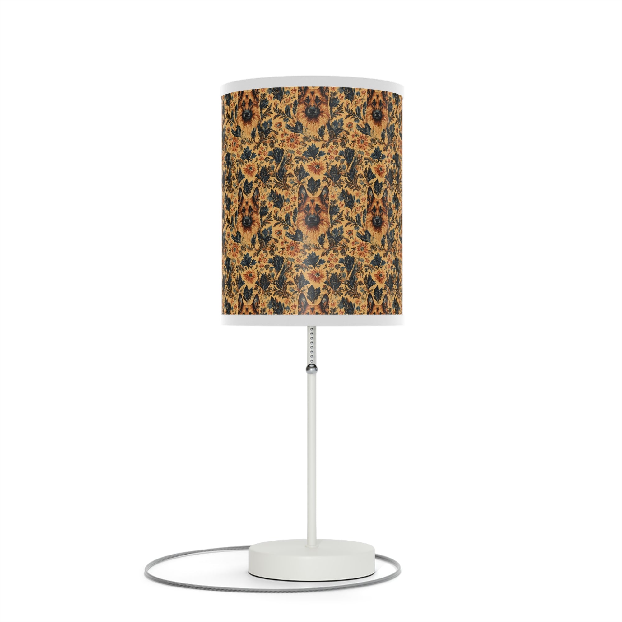 Autumnal German Shepherd Glamour Lamp on a Stand