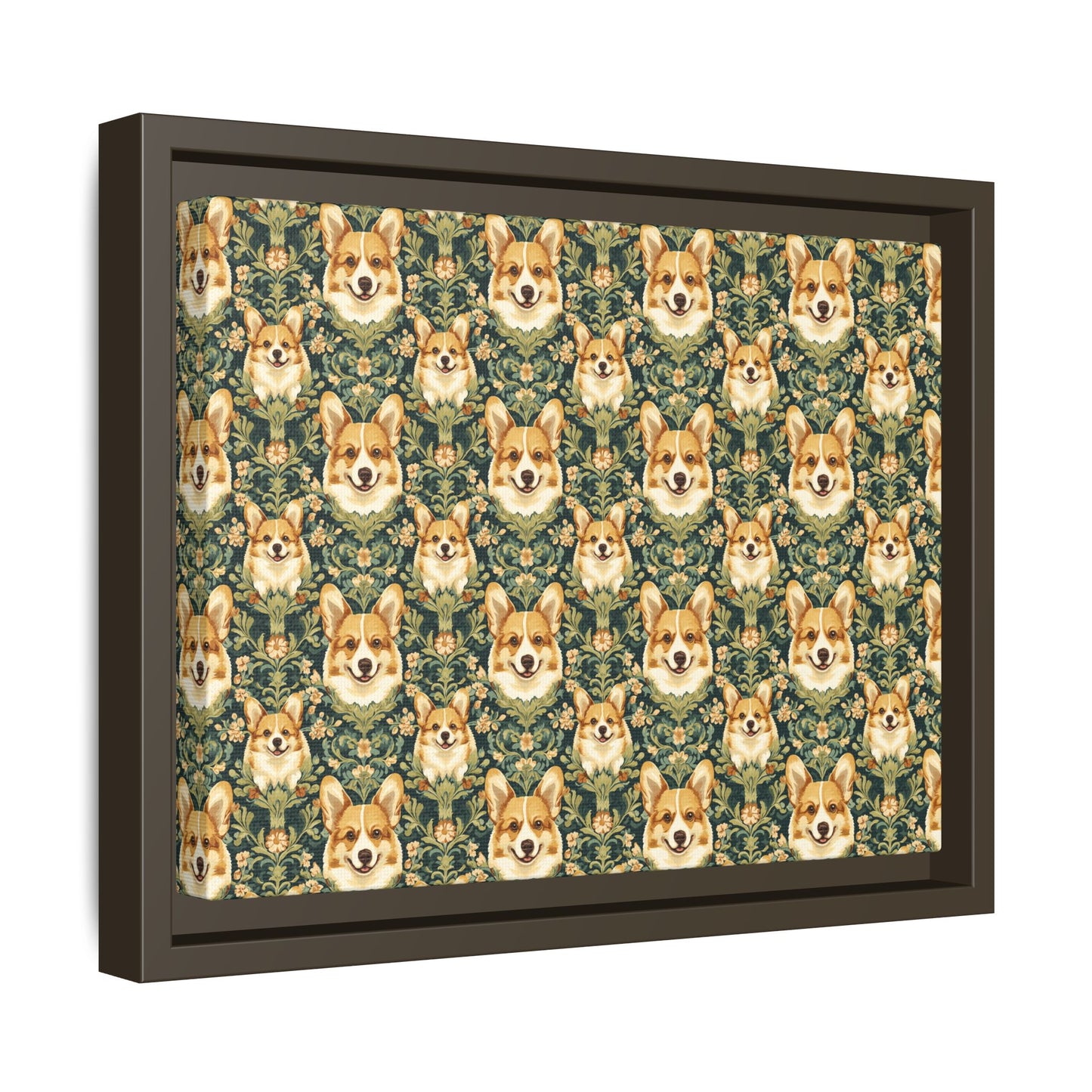 Corgi Charmz Matte Canvas, Framed