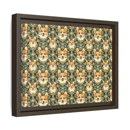 Corgi Charmz Matte Canvas, Framed