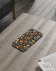 Dazzling Dachsund Blossoms & Foliage Slim Phone Cases