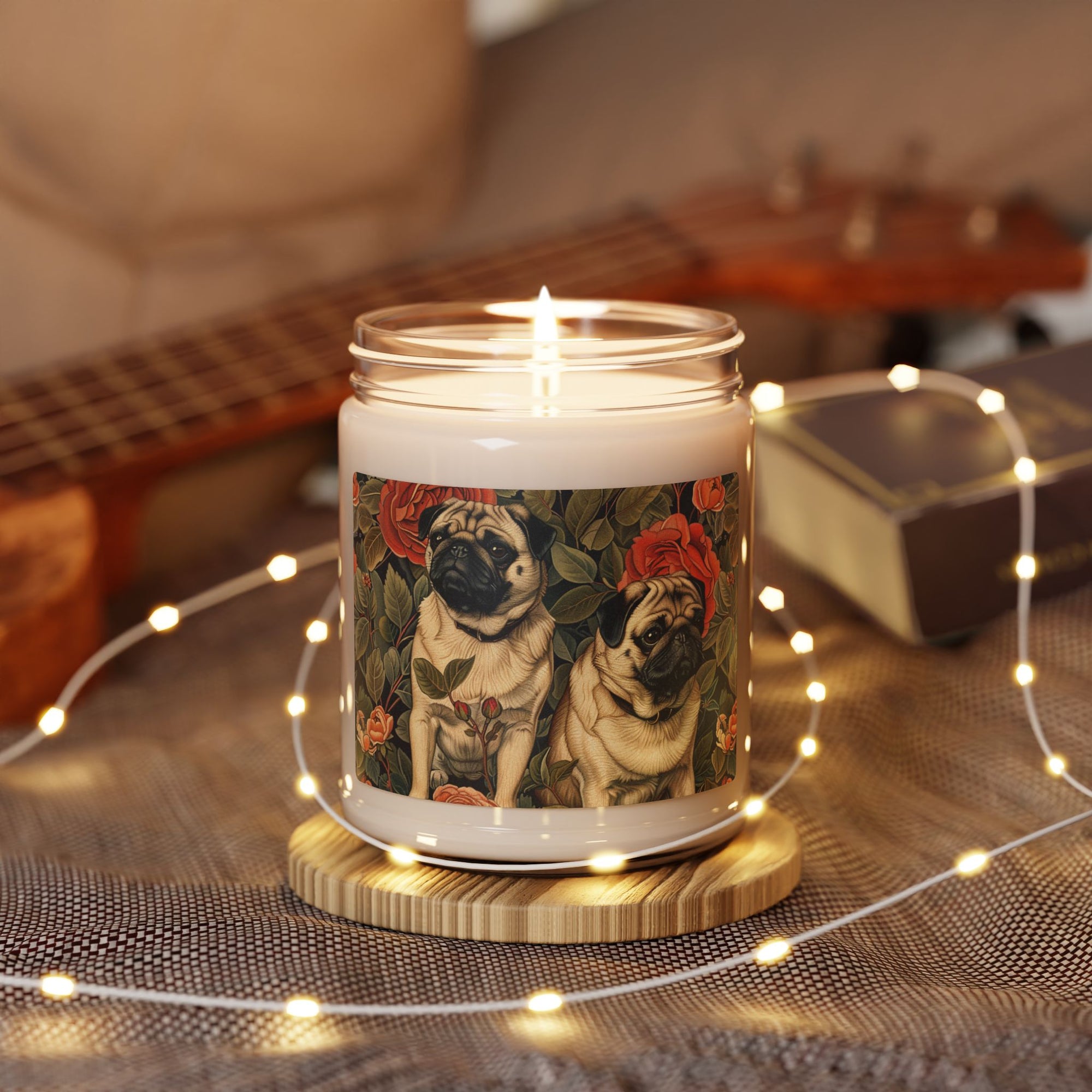 Blooming Pug Paradise Scented Soy Candle