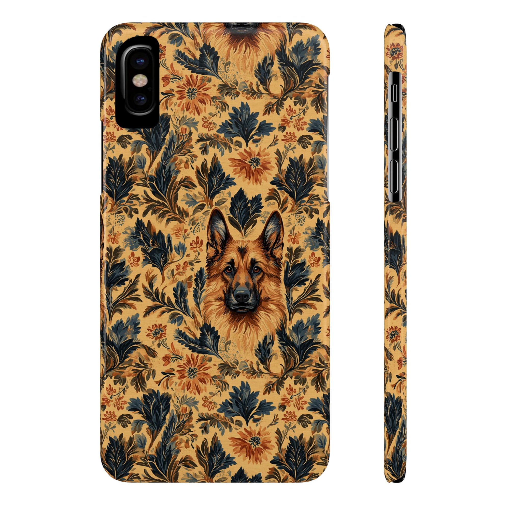 Autumnal German Shepherd Glamour Slim Phone Cases