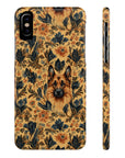 Autumnal German Shepherd Glamour Slim Phone Cases