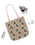 Blossoming Dachshunds Delight Canvas Tote Bag