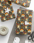 Corgi Rainbow Vine Dream Wrapping Paper