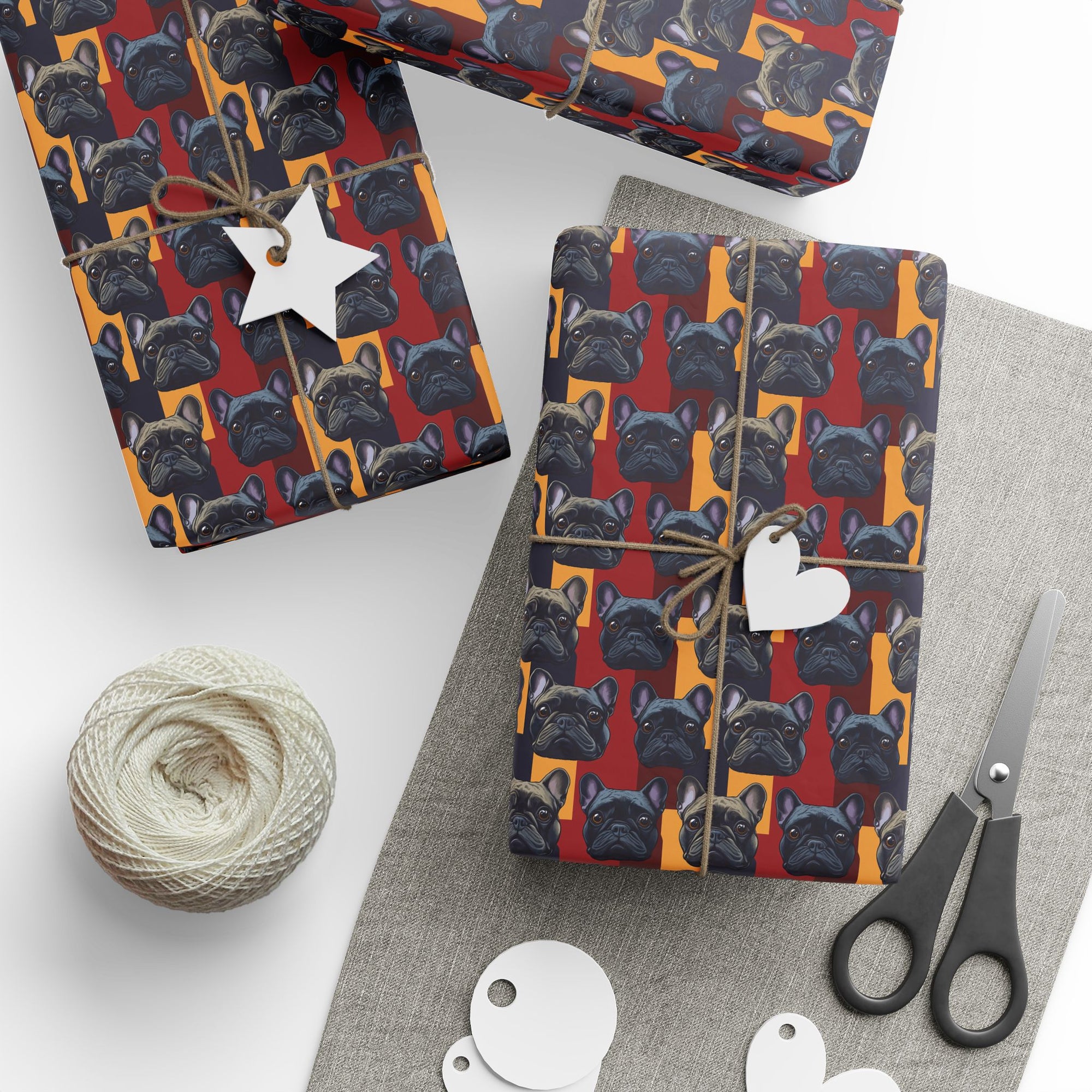 Chic Canine Checkmate - Frenchie Edition Wrapping Paper