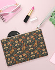 Dazzling Dachsund Blossoms & Foliage Clutch Bag