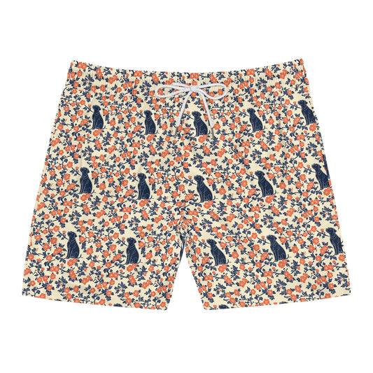 Bloomiful Lab Bouquet Men's Mid-Length Swim Shorts