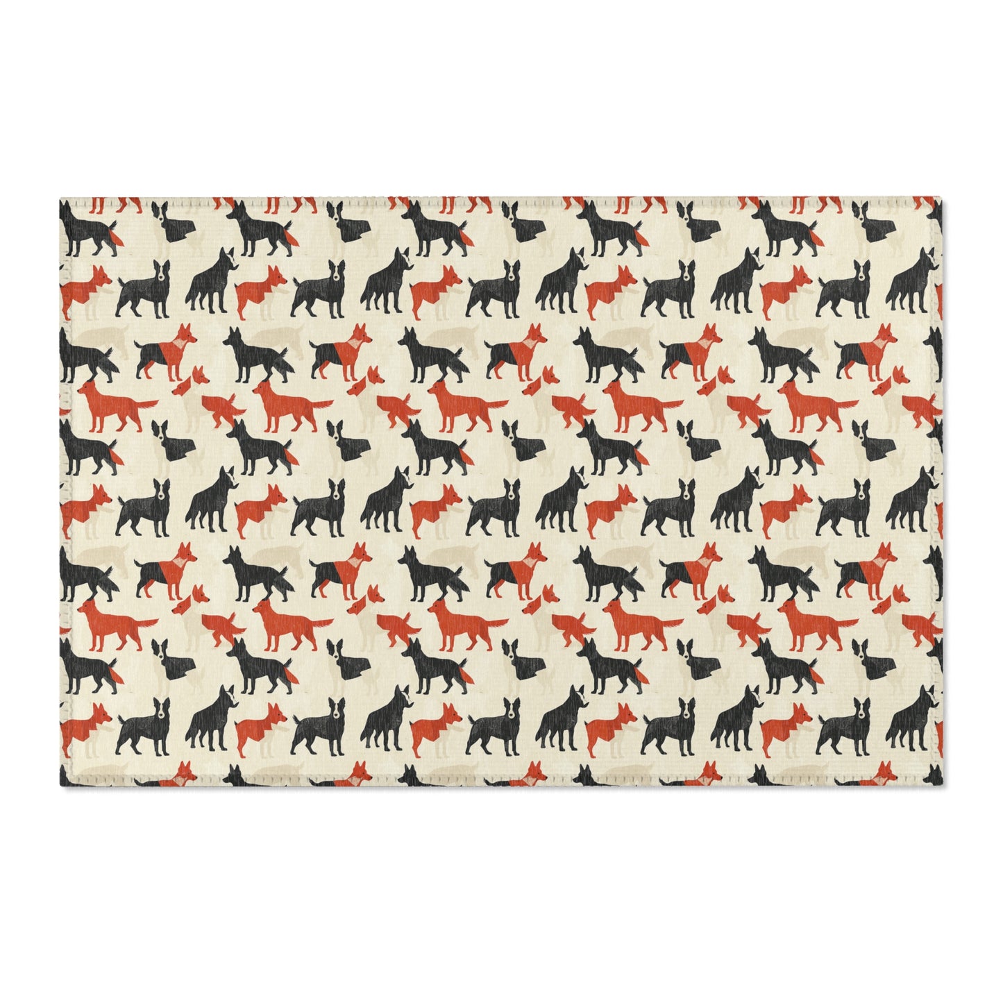 Modern Shepherd Chic - German Shepherd Area Rug