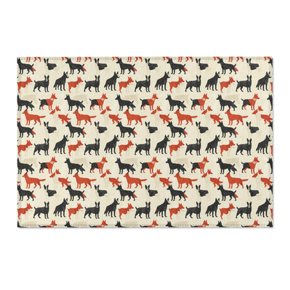 Modern Shepherd Chic - German Shepherd Area Rug