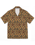 Autumnal German Shepherd Glamour Men's Hawaiian Camp Shirt