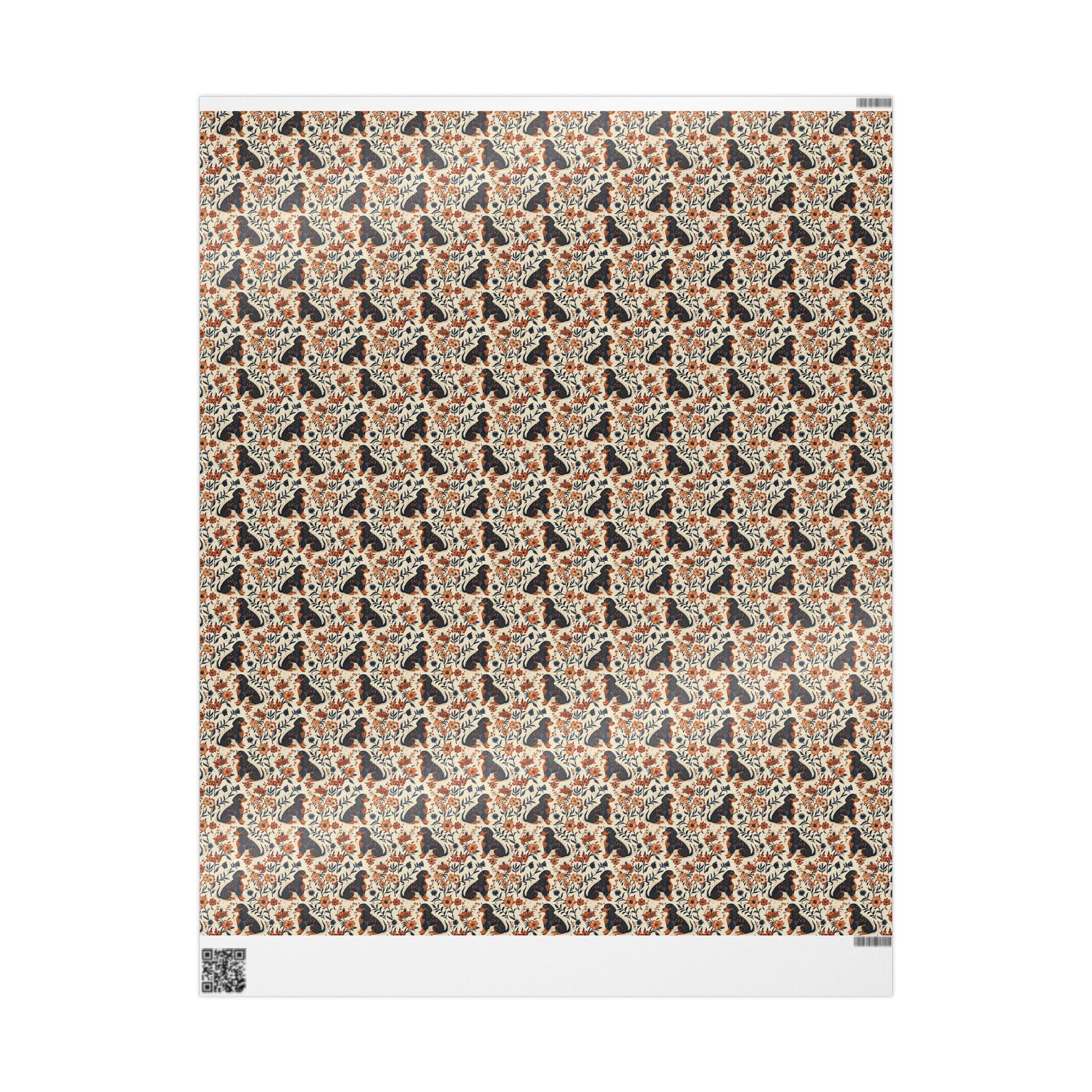 Blossoming Dachshunds Delight Wrapping Paper