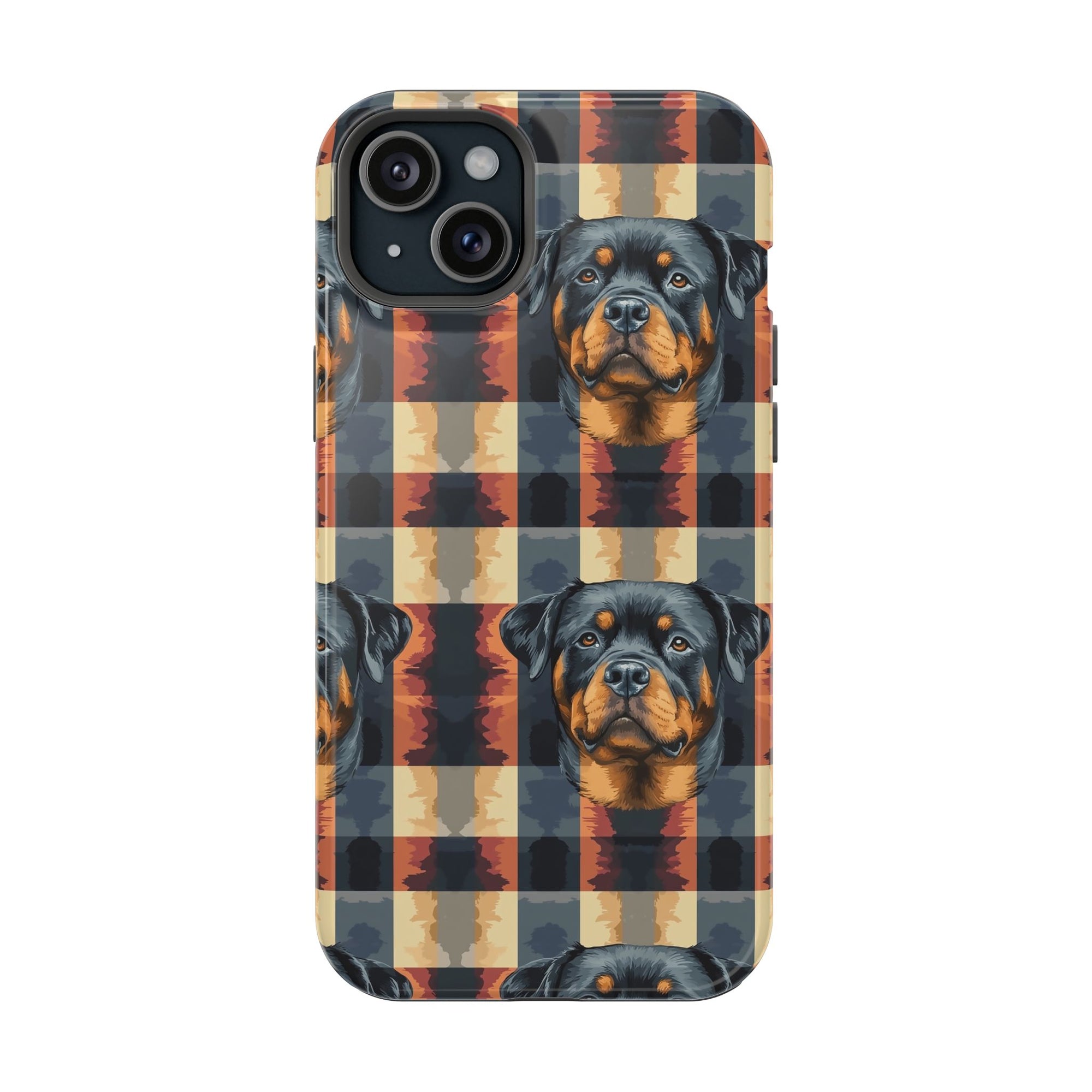 Pawsome Rottweiler Royalty Plaid Magnetic Tough Cases