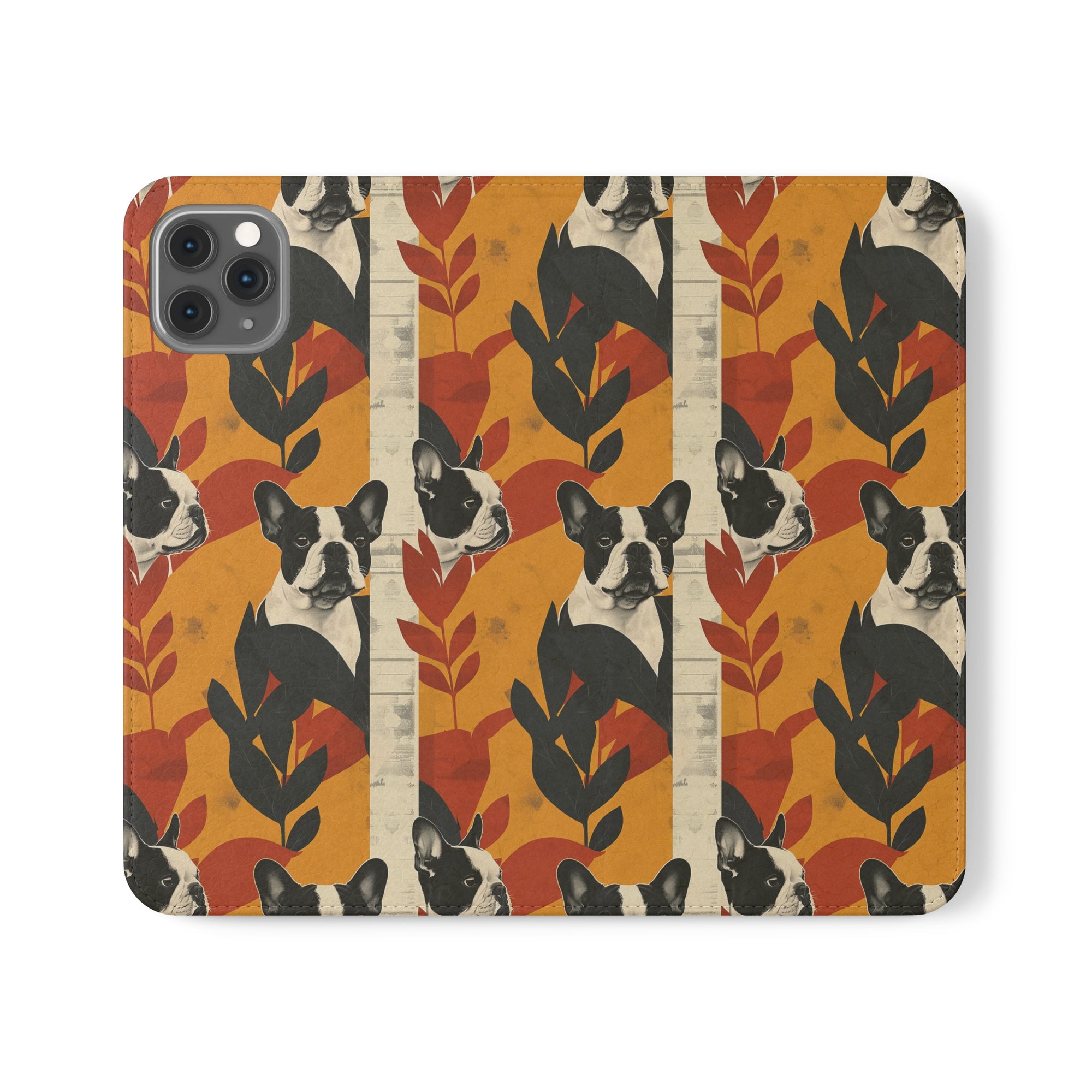 Chic Frenchie Charm Flip Cases