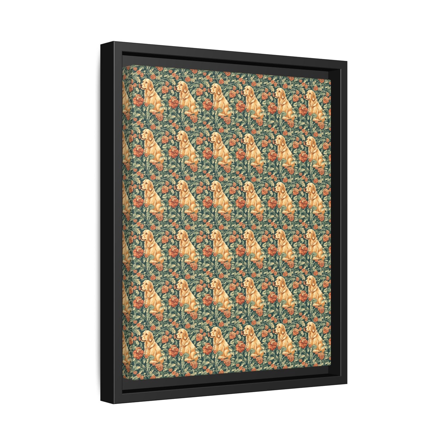 Blooming Goldie Glam Matte Canvas, Framed