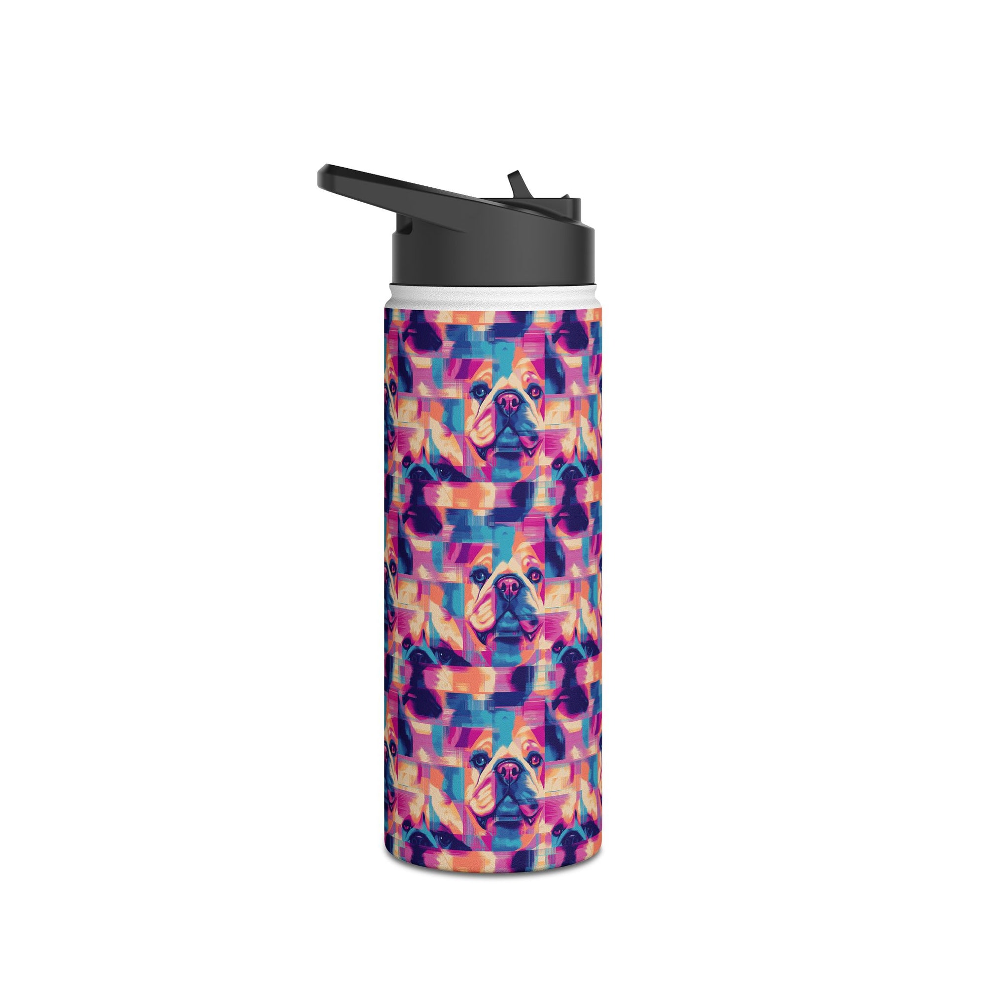 Dazzling Bulldog Chic Stainless Steel Water Bottle